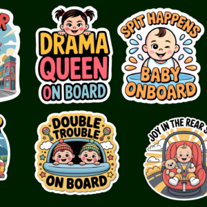 🚗 Baby On Board Die‑Cut Car Stickers – 150mm Wide | Cute • Bold • Safety‑Focused