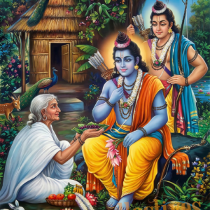 Lord Rama Shabari Divine Blessing Scene