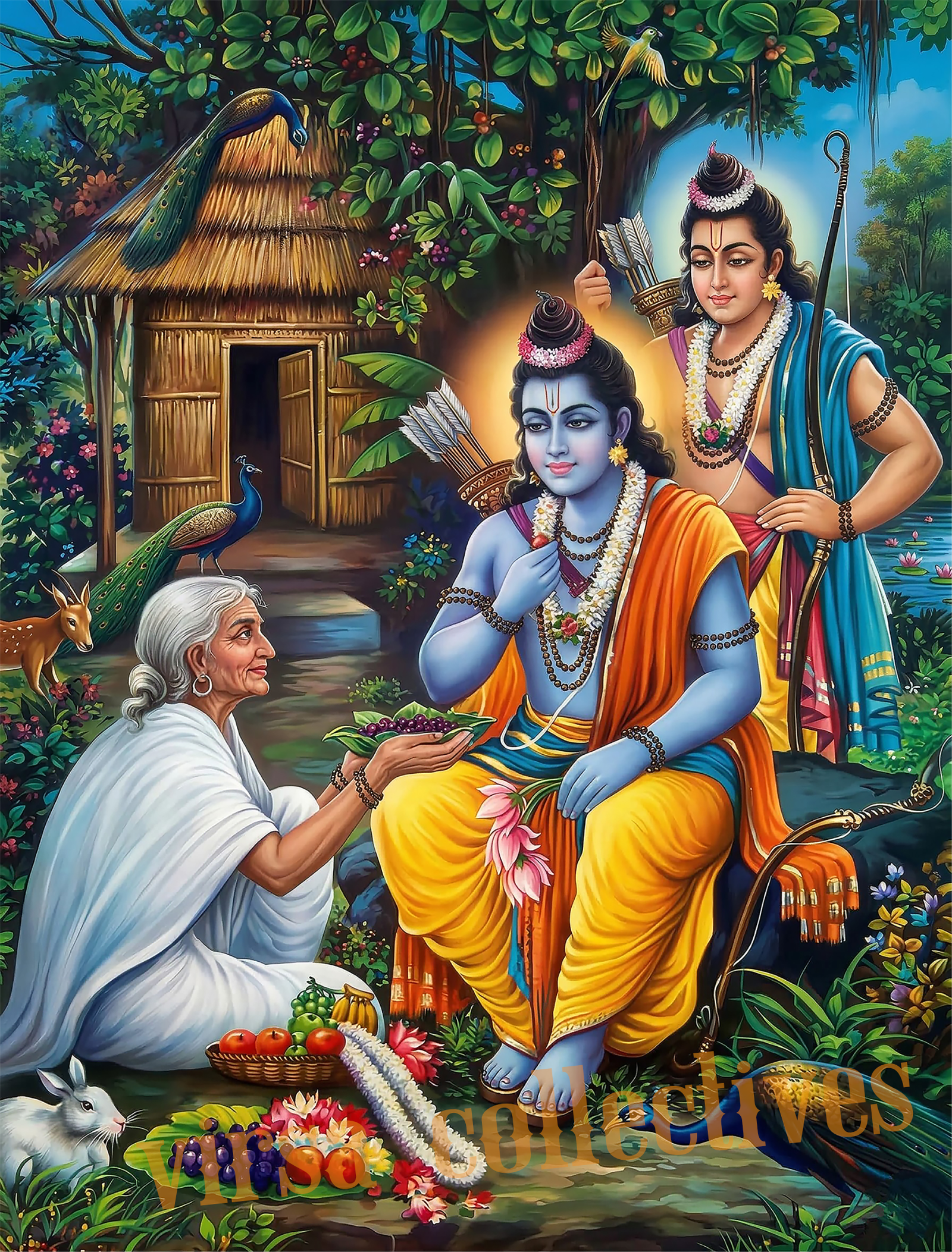 Lord Rama Shabari Divine Blessing Scene