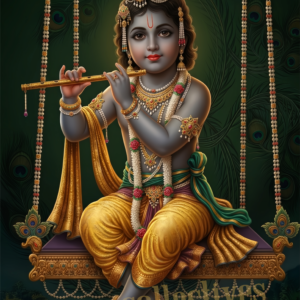 Lord Krishna Digital Download | A1 High‑Resolution Printable Wall Art | Hindu Spiritual Decor | Krishna Painting