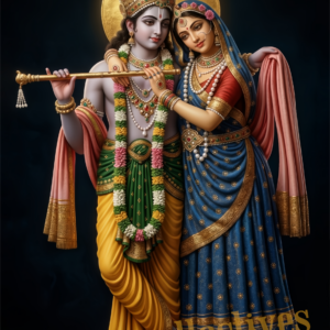 Radha Krishna Wall Art • Divine Hindu Artwork • Spiritual Home Decor